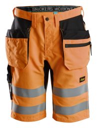 LiteWork, pantaloni corti+ in alta visibilit&agrave; con tasche esterne, classe 1