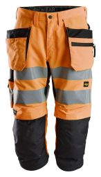 LiteWork, pantaloni pirata+ in alta visibilit&agrave; con tasche esterne, classe 2