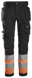 Pantaloni elasticizzati con tasche esterne in alta visibilit&agrave;, classe 1
