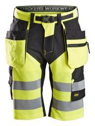 FlexiWork, pantaloni corti+ in alta visibilit&agrave; con tasche esterne, classe 1