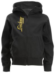 Felpa Junior con logo, cappuccio e cerniera
