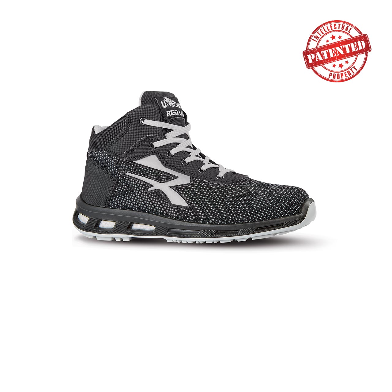 scarpa-antinfortunistica-alta-upower-modello-stego-linea-redlion-vista-laterale scarpa antinfortunistica alta upower modello stego linea redlion vista laterale